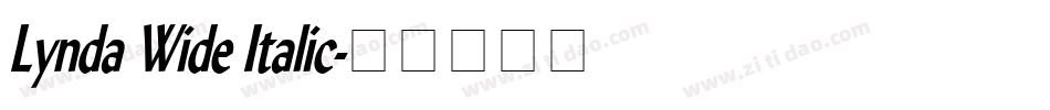 Lynda Wide Italic字体转换